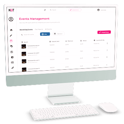 organiser dashboard screenshot